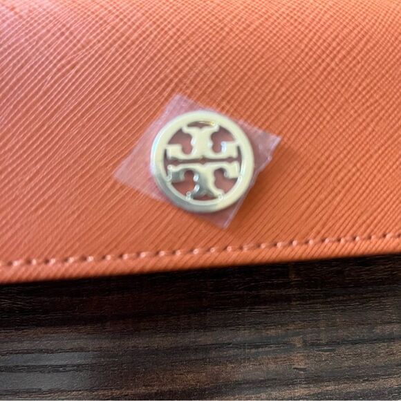 Tory Burch Burnt Orange Leather Eyeglass/Sunglass Case ONLY with Snap - Picture 2 of 4
